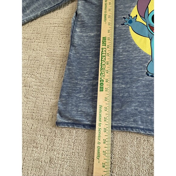 Disney Lilo and Stitch Sweatshirt Women’s Long Sleeve Blue Hoodie Medium - Picture 12 of 13